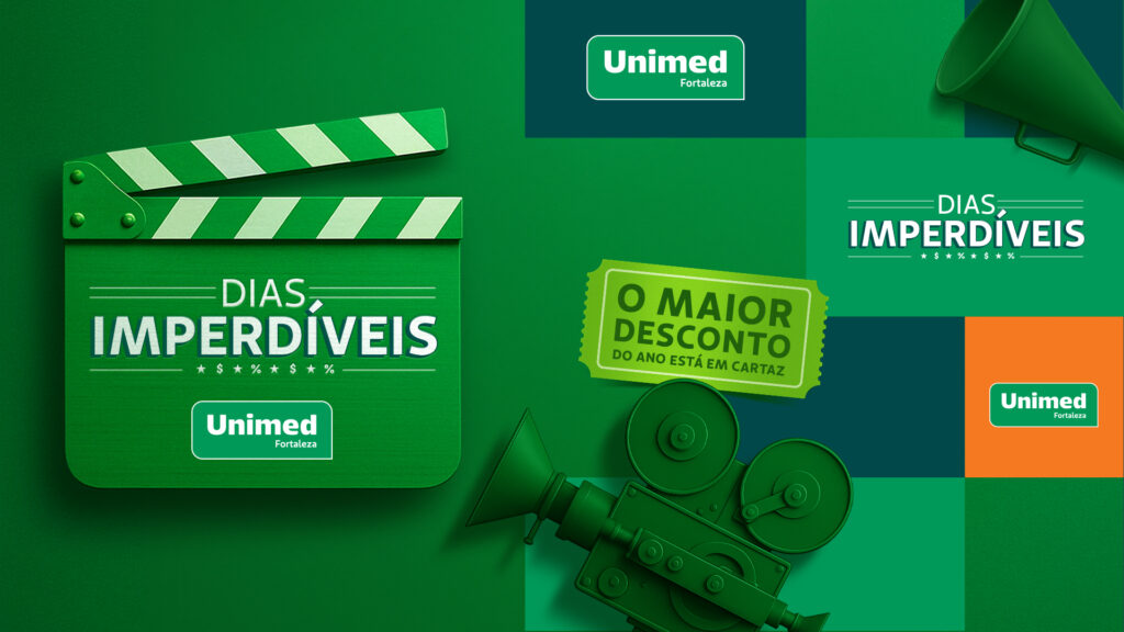 Backdrop com visual cinematográfico criado para live interna da campanha