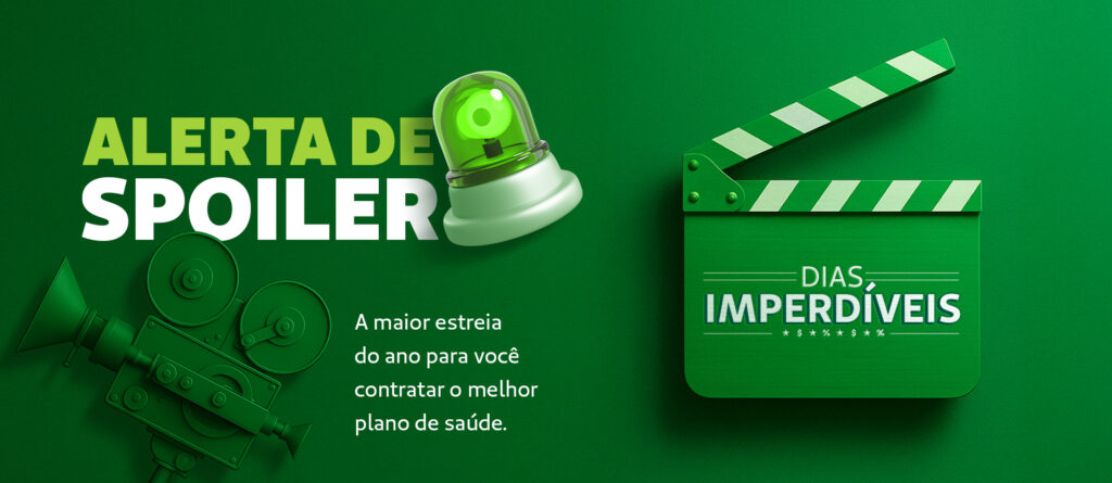 Pôsteres personalizados com vendedores da Unimed como astros de cinema.